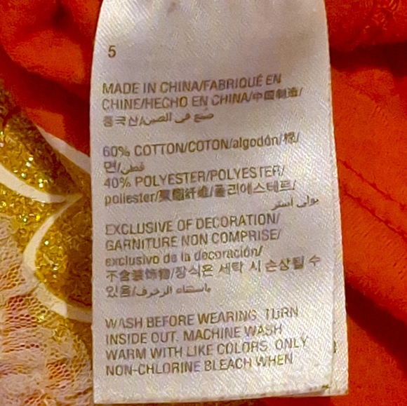 Epic Threads ice cream t-shirt with gold glitter girls size 5 - Picture 5 of 5